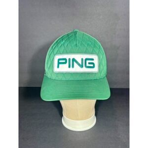 PING Quilted Front Snapback Golf Hat Green Adjustable One Size NEW